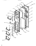 FZ DOOR Diagram and Parts List for SRDE520SW P1183101W W Amana Refrigerator