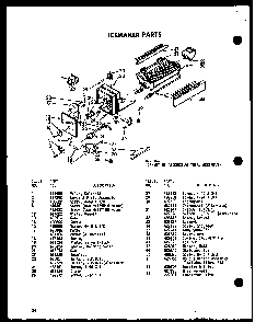 Icemaker Parts Diagram and Parts List for SRI19E-L-P74100-5WL  Amana Refrigerator