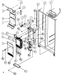 EVAP & AIR HANDLING Diagram and Parts List for SXDE526M P1164001W Amana Refrigerator