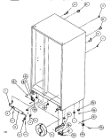 DRAIN & ROLLERS Diagram and Parts List for SXDE526M P1164001W Amana Refrigerator