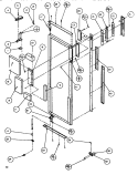 DOOR / HINGE / TRIM REF Diagram and Parts List for SXDE522M P1164002W Amana Refrigerator