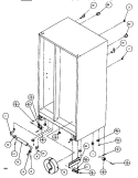 DRAIN & ROLLERS Diagram and Parts List for SXDE522M P1164002W Amana Refrigerator