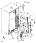 CABINET BACK Diagram and Parts List for SXDE522M P1164002W Amana Refrigerator