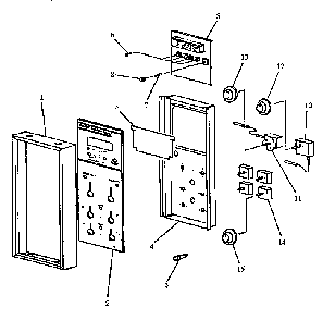 Control Panel Diagram and Parts List for EST3992W P1132643NW Caloric Range