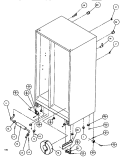 DRAIN & ROLLERS Diagram and Parts List for SBDE520M P1164003W W Amana Refrigerator