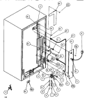 CABINET BACK Diagram and Parts List for SBDE520M P1164003W W Amana Refrigerator