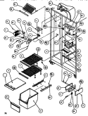 FZ SHELVING & REF LIGHT Diagram and Parts List for SBDT520M P1164101W W Amana Refrigerator