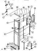 FZ DOOR Diagram and Parts List for SXDT522M P1164201W Amana Refrigerator
