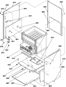Outer Cabinet Diagram and Parts List for GUIV070DX40 P1227403F Amana Furnace