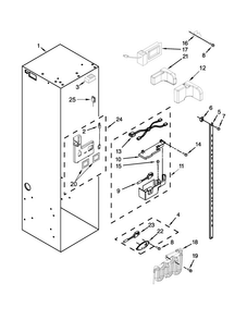 Refrigerator Liner Parts Diagram and Parts List for JS48SSDUDE00  Jenn-Air Refrigerator