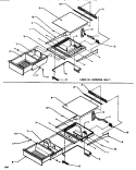 SHELVING & DRAWERS (REF) Diagram and Parts List for SSD522NBL P1181001W L Amana Refrigerator