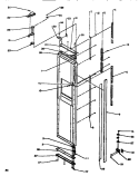 DOOR / HINGE / TRIM FZ Diagram and Parts List for SXD520NW P1181101W W Amana Refrigerator