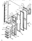 FZ DOOR Diagram and Parts List for SXD520NW P1181101W W Amana Refrigerator