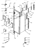 DOOR / HINGE / TRIM REF Diagram and Parts List for SXD520NW P1181101W W Amana Refrigerator