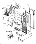 REF DOOR Diagram and Parts List for SXD520NW P1181101W W Amana Refrigerator