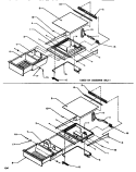 SHELVING & DRAWERS (REF) Diagram and Parts List for SXD520NW P1181101W W Amana Refrigerator