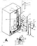 CABINET BACK Diagram and Parts List for SXD520NW P1181101W W Amana Refrigerator