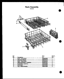 RACK ASSY Diagram and Parts List for ZDW-855  Amana Dishwasher