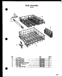 RACK ASSY Diagram and Parts List for ZDW-850  Amana Dishwasher