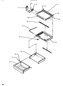 SHELVING & DRAWERS (REF) Diagram and Parts List for SXD520SL P1182401W L Amana Refrigerator