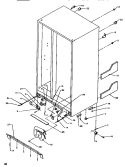 DRAIN SYSTEM & ROLLERS Diagram and Parts List for SXD520SL P1182401W L Amana Refrigerator
