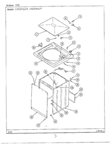 Top Diagram and Parts List for LNC6745A77  Admiral Washer