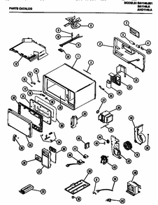 Replacement Parts Diagram and Parts List for SA1146001  Amana Microwave