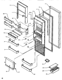 REF DOOR Diagram and Parts List for SRD520SW P1186301W W Amana Refrigerator