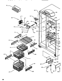 FZ SHELVING & REF LIGHT Diagram and Parts List for SRD520SW P1186301W W Amana Refrigerator