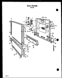 DOOR DETAILS Diagram and Parts List for ZDW-850  Amana Dishwasher