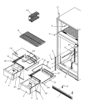 CABINET SHELVING Diagram and Parts List for TV18S4L P1194902W L Amana Refrigerator