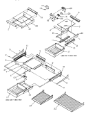 CABINET SHELVING Diagram and Parts List for TV18S4L P1194902W L Amana Refrigerator