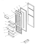 Part Location Diagram of 10580904L Whirlpool ASS'Y, REF Door (ALM)