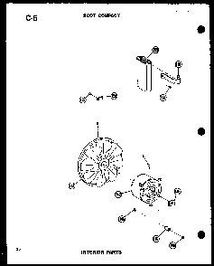 Interior Parts Diagram and Parts List for 11-5J P54336-67R Amana Air Conditioner