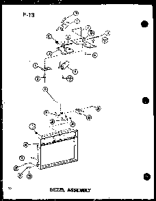 Bezel Assembly Diagram and Parts List for RC-10SD P75750-2M Amana Microwave