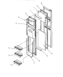 FZ DOOR Diagram and Parts List for SGD521SBL P1197101W L Amana Refrigerator