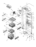 FZ SHELVING AND REF LIGHT Diagram and Parts List for SBD20S4E P1190001W E Amana Refrigerator
