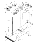 REF / FZ CONTROLS AND CABINET PARTS Diagram and Parts List for SBD20S4E P1190001W E Amana Refrigerator