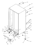 DRAIN AND ROLLERS Diagram and Parts List for SBD20S4E P1190001W E Amana Refrigerator