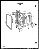 TUB DETAILS Diagram and Parts List for ZDW-860  Amana Dishwasher