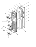 FZ DOOR Diagram and Parts List for SRDE528SBW P1184902W W Amana Refrigerator