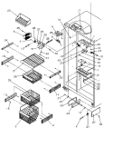 FZ SHELVING AND REF LIGHT Diagram and Parts List for SRDE528SBW P1184902W W Amana Refrigerator