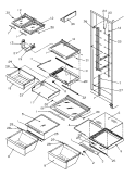 REF SHELVING AND DRAWERS Diagram and Parts List for SRDE528SBW P1184902W W Amana Refrigerator