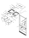 CRISPER COMPARTMENT Diagram and Parts List for BR22S6E P1196703W E Amana Refrigerator