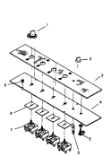 CONTROL SECTION Diagram and Parts List for AKDH6WW P1131744NWW Amana Cooktop
