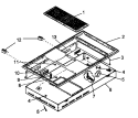 BURNER BOX SECTION Diagram and Parts List for AKDH6WW P1131744NWW Amana Cooktop