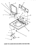 CAB TOP / LOADING DR & CTRL HOOD REAR PAN Diagram and Parts List for AWM190W2  Amana Washer