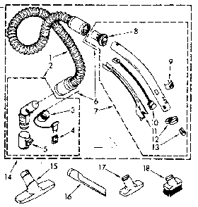 Attachment Parts Diagram and Parts List for 1162497183  Kenmore Filters & Accessories