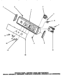 GRAPHIC PANEL, CONTROL HOOD & CONTROLS Diagram and Parts List for AWM290W2  Amana Washer