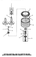 AGITATOR / DRIVE BELL / SEAL KIT / TUB & HUB Diagram and Parts List for AWM290W2  Amana Washer